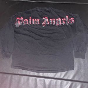 Palm Angels Logo L/S Tee Black & Red Size: M